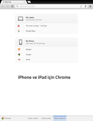 Google Chrome for iPhone and iPad